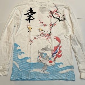 Asian inspired long sleeve T-shirt size medium